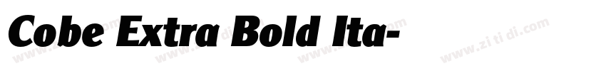 Cobe Extra Bold Ita字体转换